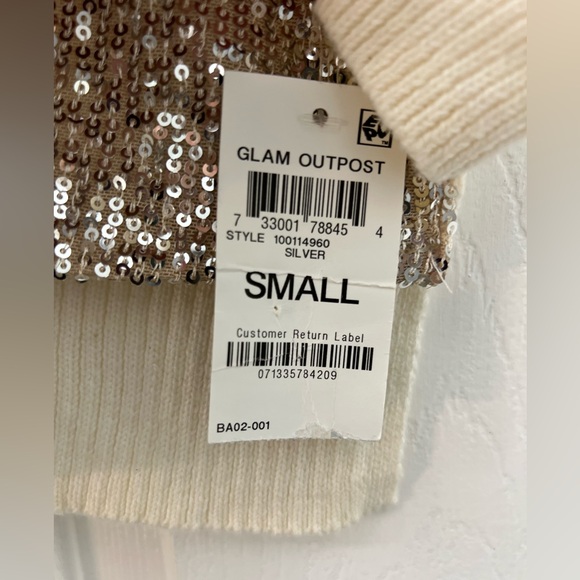 INC International Concepts Gold Sequin Sweatshirt NWT Size Small - Picture 9 of 11